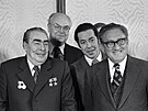 Sovtský vdce Leonid Brenv a éf americké diplomacie Henry Kissinger v...