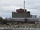 Pohled na Záporoskou jadernou elektrárnu v prbhu rusko-ukrajinského...
