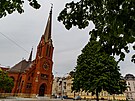 erven kostel na td Svobody v Olomouci slouil tamn Vdeck knihovn jako...