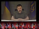 Ukrajinský prezident Volodymyr Zelenskyj promluvil k lídrm zemí Rady Evropy...