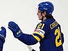 védský útoník Leo Carlsson, druhý nejmladí hrá na probíhajícím mistrovství...