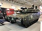 Obrn�nec CV90, o jeho� po��zen� jedn� �esk� republika, na veletrhu obrann�ch...