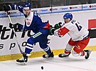 Slovenský obránce Martin Gernát v p�ípravném duelu proti �esku.