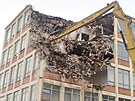 Bourání budovy Fakulty technologické ve Zlín. (kvten 2023)