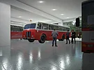 Vizualizace nové výstavní haly praského Muzea MHD pro autobusy a silniní...