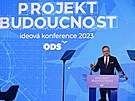 Premiér Petr Fiala pi projevu na ideové konferenci ODS.