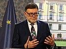 Ministr financ� Zbyn�k Stanjura po jedn�n� vl�dy s odbory a zam�stnavateli