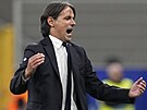 Simone Inzaghi trenér Interu Milán bhem odvety semifinále Ligy mistr proti AC...
