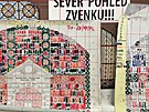 Takhle vypadají plány vitráí Prmyslového paláce. Kadé sklíko má svoje íslo.