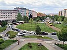 Nov semafor na kruhovm objezdu v Plzni na Slovanech m zjednoduit prjezd...