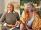 Martha Stewartová v civilu a na obálce plavkového speciálu magazínu Sports...