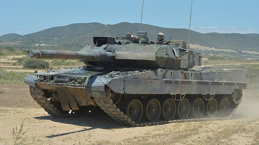 Bojový tank Leopard 2A7V německé armády.