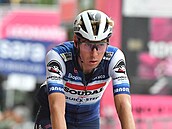 eský cyklista Jan Hirt v cíli osmé etapy Gira.