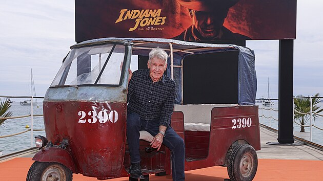 Herec Harrison Ford a na festivalu v Cannes ped premiérou pátého dílu o...