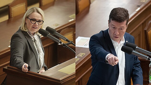 Ministryn obrany Jana ernochov (ODS) polet podepsat smlouvu s USA, f opozin SPD Tomio Okamura zu.