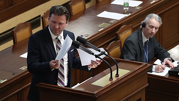 Jednání Poslanecké sněmovny. Na snímku Radek Vondráček (ANO). (19. května 2023)