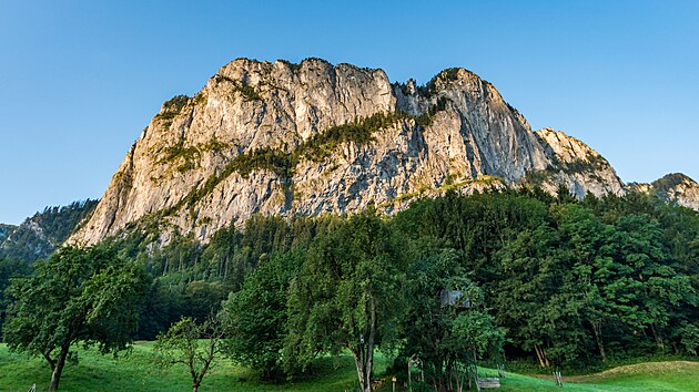 Ferrata Drachenwand v Mondsee.