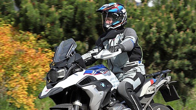 Prezident Petr Pavel projd na motorce hranice eska s Nmeckem v Ai - Selbu. V Bavorsku zahj tdny Bavorsko-eskho ptelstv (19. kvtna 2023)