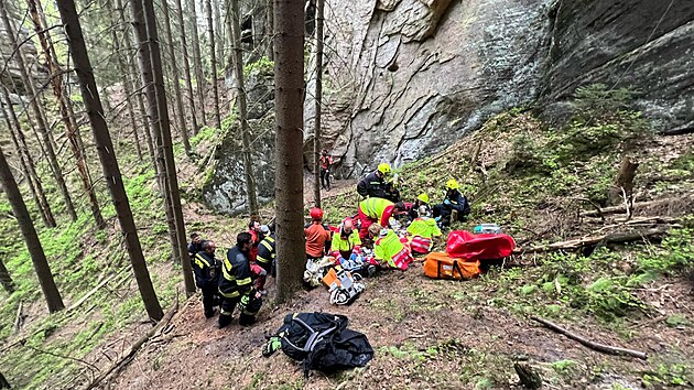 V Adršpachu spadla dvojice horolezců. (14. května 2023)