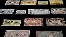 Moravské zemské muzeum v Brn vystavuje nejstarí papírové peníze, se kterými...