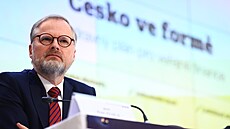 Předseda vlády Petr Fiala (ODS) s odborníky představil detaily důchodové...