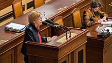 Helena Válková na schzi poslanecké snmovny. (16. kvtna 2023)