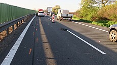 Dálniní policisté nali na D46 u Prostjova oputné havarované auto se...