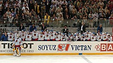 �e�tí hokejisté se p�ipravují na nájezdy ve �tvrtfinále MS 2004 v �esku.