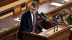 Jednání Poslanecké sn�movny. Na snímku Jakub Michálek (Piráti). (19. kv�tna...