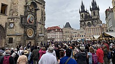 Turisté v centru Prahy (29. ledna 2020)