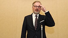 Premiér Petr Fiala p�ed jednáním se zástupci odbor� a zam�stnavatel� 15. ...