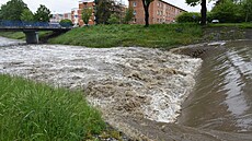 Rozvodn�ná �eka D�evnice ve m�st� Zlín. (17. kv�tna 2023)