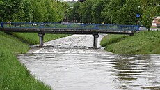 Rozvodn�ná �eka D�evnice ve m�st� Zlín. (17. kv�tna 2023)