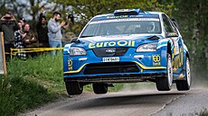 Václav Pech s Petrem Uhlem b�hem Rallye �eský Krumlov