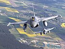 Rumunský bojový letoun F- 16 v litevském vzduném prostoru (22. kvtna 2023)