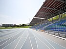 Sportovn arel Pod Palackho vrchem, jeho soust je i atletick stadion,...
