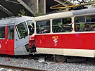 Dva lid se zranili pi srce tramvaj v Branku. (24. kvtna 2023)