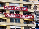 Domácí podpora pro Charlese Leclerca bhem Velké ceny Monaka.