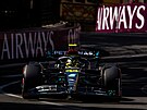 Lewis Hamilton na okruhu v Monaku.