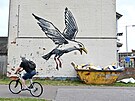Banksyho dílo v britském Lowestoftu z roku 2021 (8. srpna 2021)