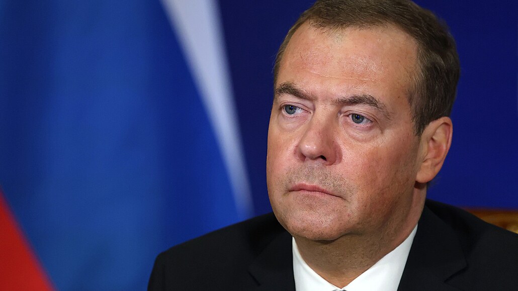 Místopředseda Rady bezpečnosti Ruska Dmitrij Medveděv v Moskvě. (30. března...