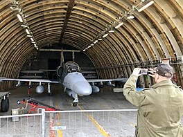 Den otev�ených dve�í �áslavské základny. Letoun L-159 ALCA (20. kv�tna 2023)