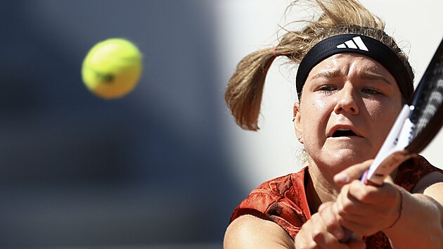 Česká tenistka Karolína Muchová během prvního kola Roland Garros.