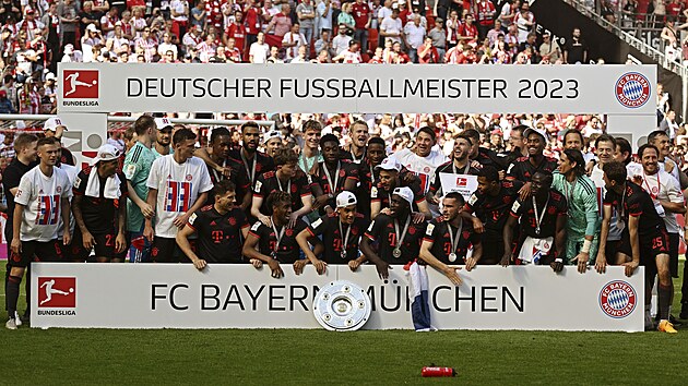 Fotbalist Bayernu Mnichov se stali mistry Bundesligy.