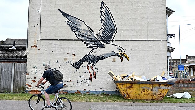 Banksyho dlo v britskm Lowestoftu z roku 2021 (8. srpna 2021)