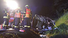 Nehoda osobního auta u Žalmanova si nad nedělním ránem vyžádala tři oběti (28....