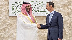 Saúdský korunní princ Mohammed bin Salmán  zdraví syrského prezidenta Bašára...