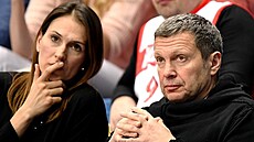 Ruský propagandista Vladimir Solovjov s nkdejí basketbalistkou Svtlanou...