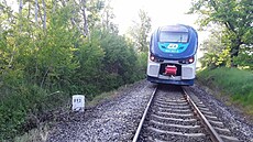 V Rumburku na D��ínsku se srazil osobní automobil s vlakem. (28. kv�tna 2023)