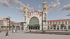 Vizualizace ideové p�edstavy prostoru p�ed pra�skou Fantovou budovou. (24....